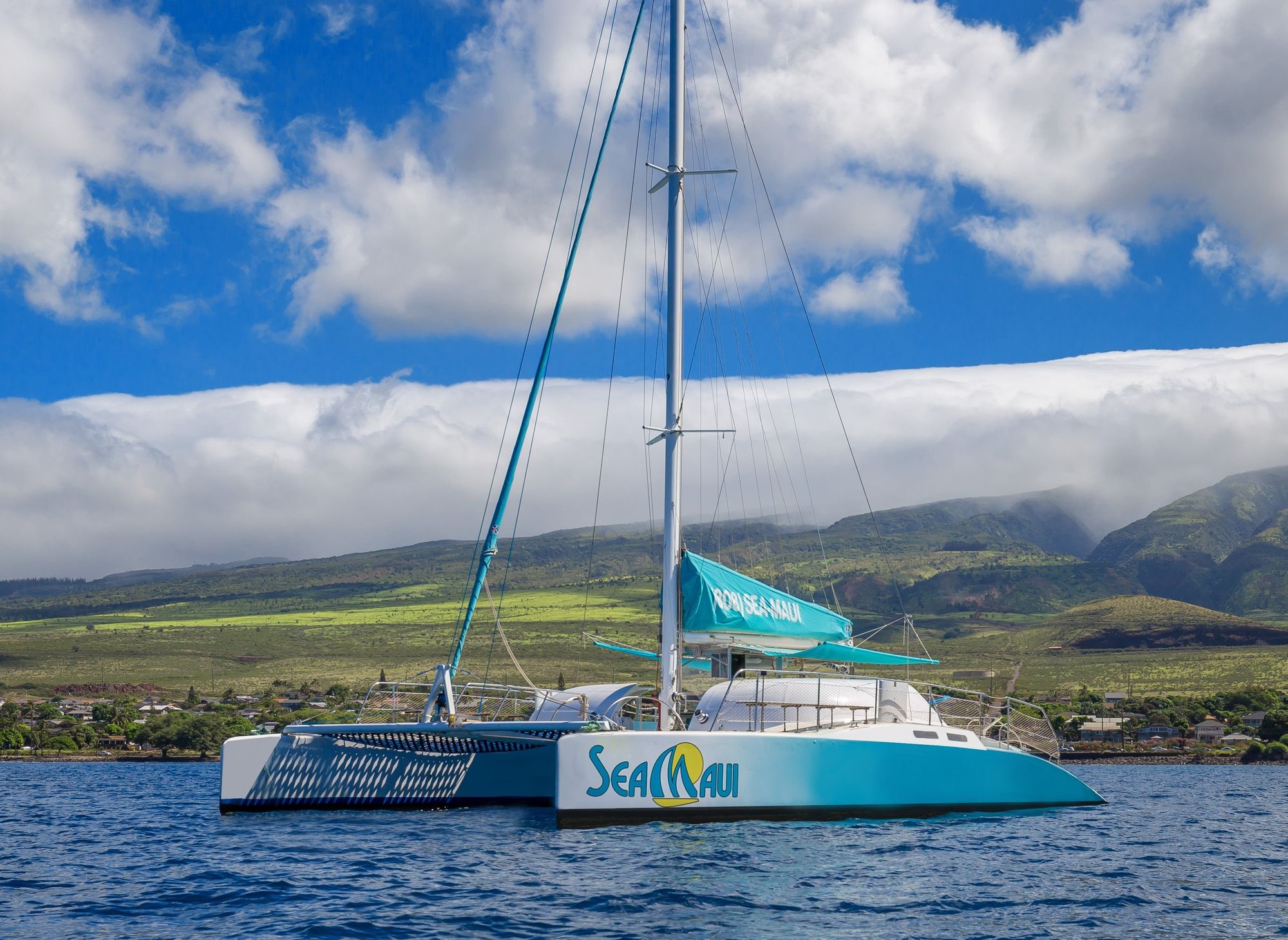 Sea Maui, a 50-foot sailing catamaran in Kāʻanapali, Maui